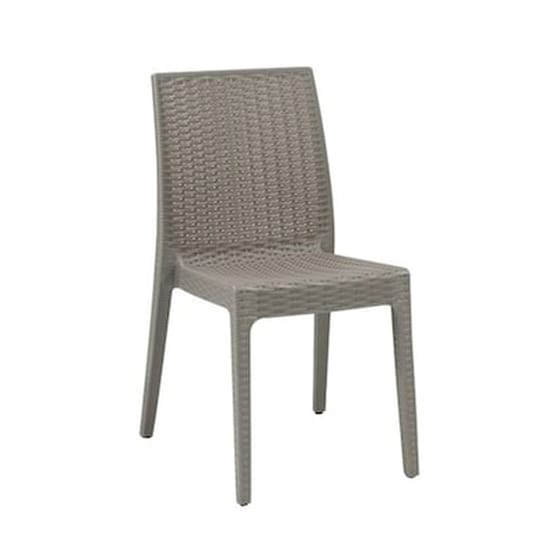Καρέκλα Woodwell Πλαστική Tortora Rattan Look C9986 46x55x85cm - Μπεζ image 0