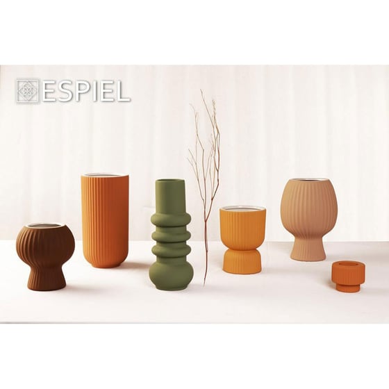 Κηροπήγιο για ρεσώ Espiel Κεραμικό 7x6 cm - Καφέ Ανοιχτό image 1