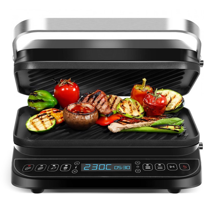 TURBOTRONIC TT-CG900 2000 W Ασημί Ψηστιέρα - Γκριλιέρα