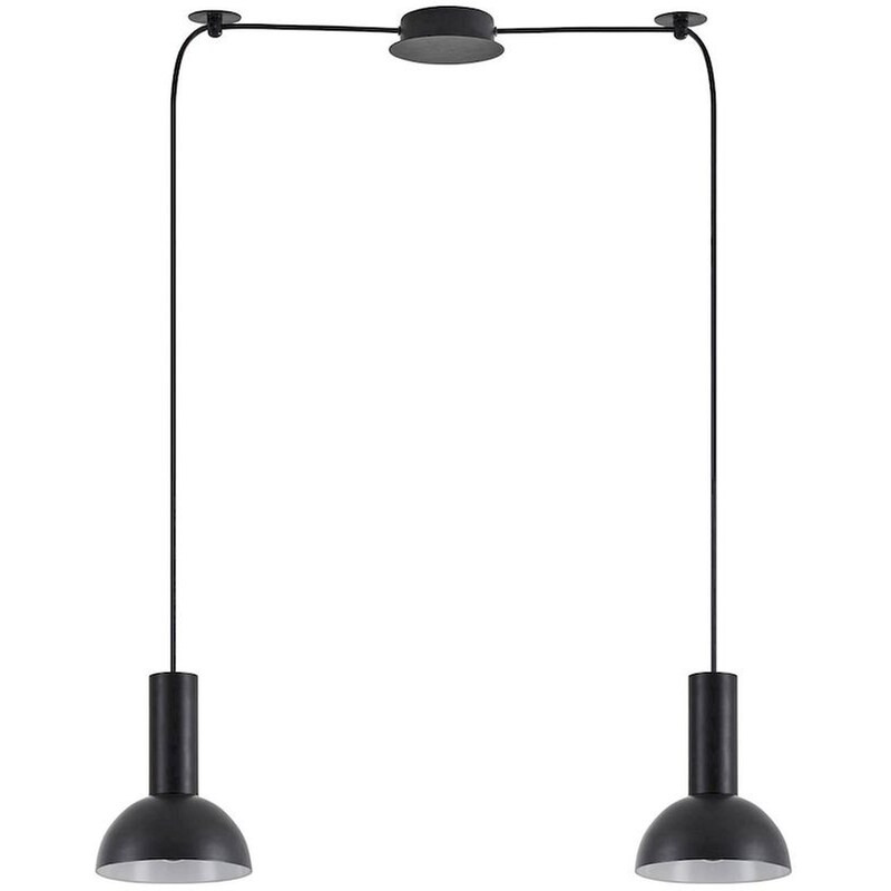 Φωτιστικό Οροφής Δίφωτο Homelighting 77-8557 Μεταλλικό - Μαύρο HOMELIGHTING