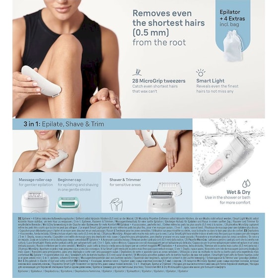 Αποτριχωτική Μηχανή BRAUN Silk-épil 5 5-050 για Υγρή & Στεγνή Χρήση image 3