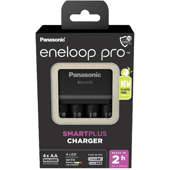 Φορτιστής Μπαταριών Panasonic Eneloop Pro BQ-CC55E Smart & Quick Σετ με 4x AA 2500 mAh image 1