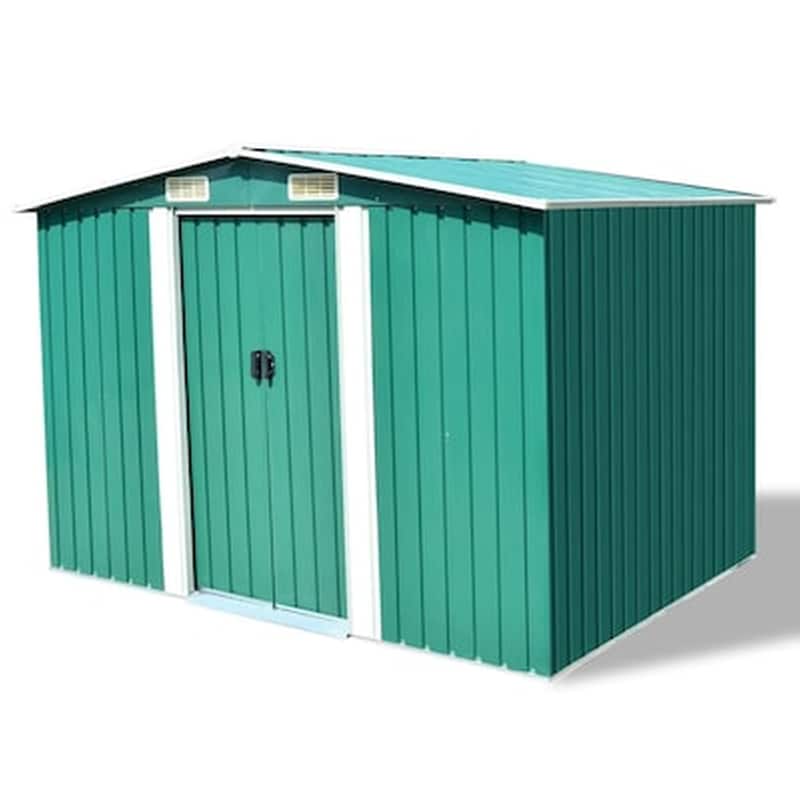 Vidaxl Αποθήκη Κήπου Πράσινη 257 X 205 X 178 Εκ. Μεταλλική VIDAXL