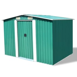 Vidaxl Αποθήκη Κήπου Πράσινη 257 X 205 X 178 Εκ. Μεταλλική