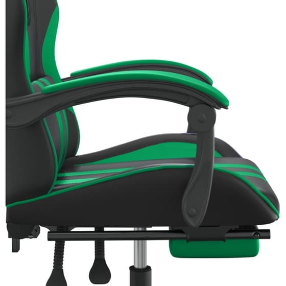 Καρέκλα Gaming VIDAXL 3143833 με Υποπόδιο από Τεχνητό Δέρμα - Μαύρο image 7