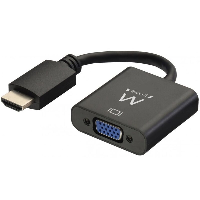 Αντάπτορας Ewent Converter HDMI to VGA 0.15M Audio 3.5 mm - Μαύρο