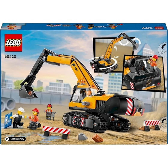 Lego City Yellow Construction Excavator (60420) image 0