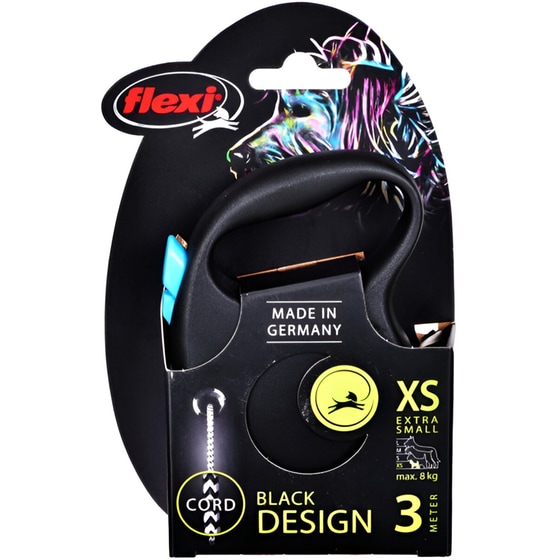 Πτυσσόμενο Λουράκι Flexi Black Design No M Για Σκύλο - Μαύρο image 3