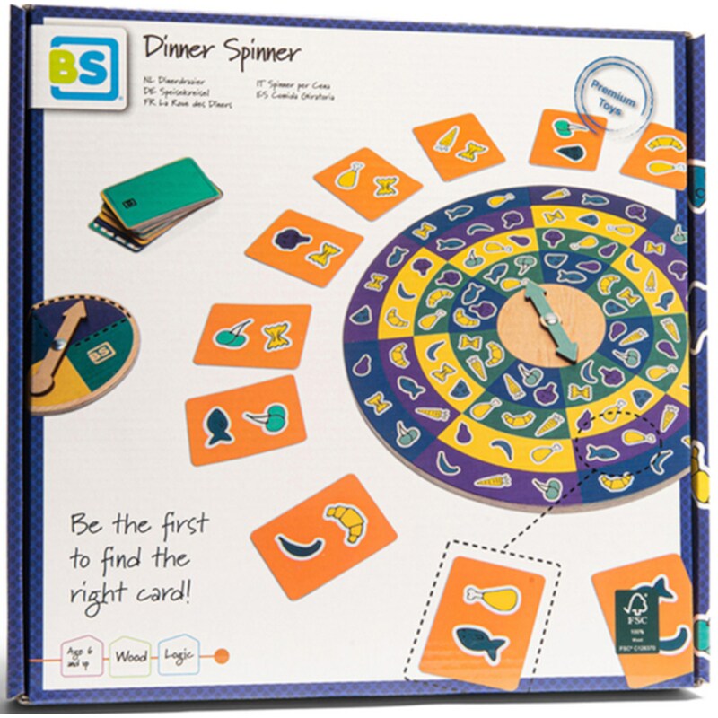 Ξύλινο Επιτραπέζιο Παιχνίδι Bs Toys Dinner Spinner