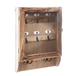 Κλειδοθήκη Τοίχου Spitishop Ξύλινη 27x9x38 cm - Καφέ