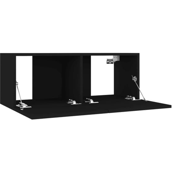Έπιπλα Τηλεόρασης VidaXL Μοριοσανίδα 3 Τμχ 80x30x30cm - Μαύρο image 5