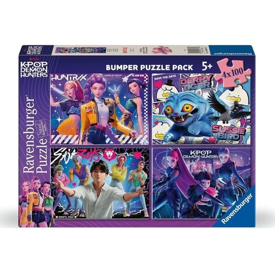 Σετ Παζλ Ravensburger K-Pop Demon Hunters Derpy & Sussie (4 x 100 Κομμάτια) image 0