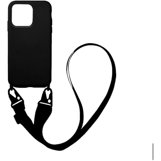 Θήκη Apple iPhone 13 Pro Max - My Colors Carryhang Liquid Silicone - Μαύρο image 0