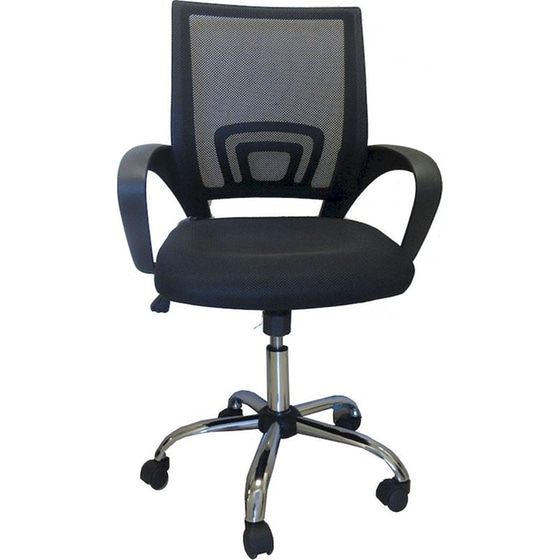 Καρέκλα Γραφείου ArteLibre Αλκυόνη από Ύφασμα Mesh - Μαύρη image 1