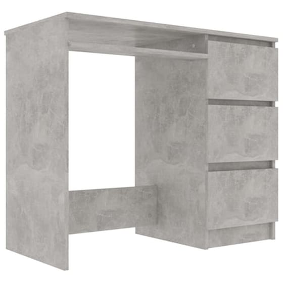 Γραφείο με Συρτάρια VidaXL από Μοριοσανίδα 90x45cm - Γκρι image 2