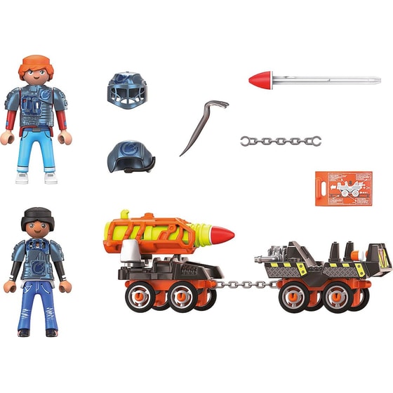PLAYMOBIL® Dino Rise Μαχητές με όχημα μεταφοράς πυραύλων (70929) image 2