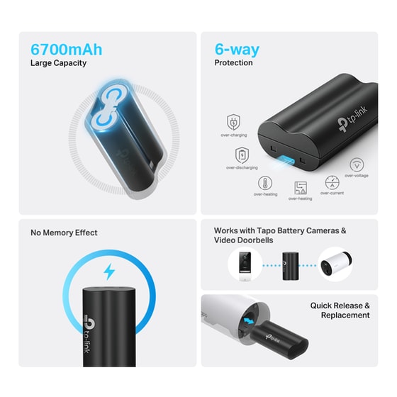 TP-Link Tapo A100 Battery Pack - 6700mAh image 2