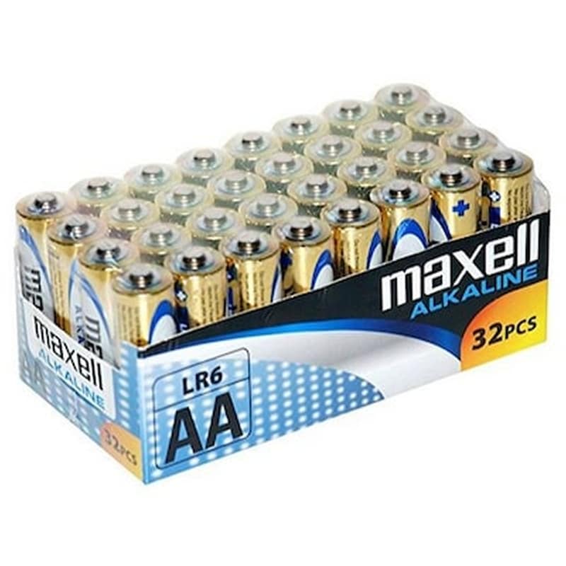 Αλκαλικές Μπαταρίες Maxell Mxblr06p32 Lr06 Aa 1.5v (32 Pcs)
