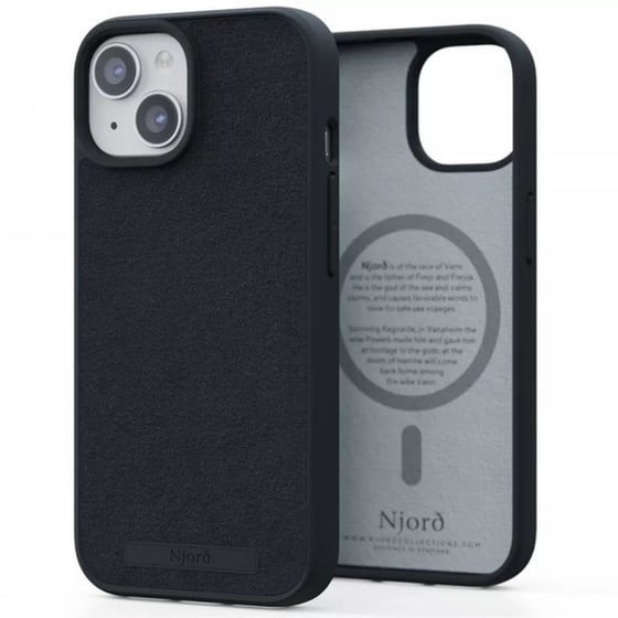 Θήκη Apple iPhone 15 - Njord Suede MagSafe Case - Black image 0