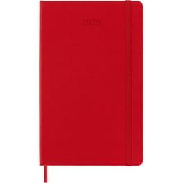 Ημερολόγιο Ημερήσιο Moleskine 2025 12M Large Red Hard