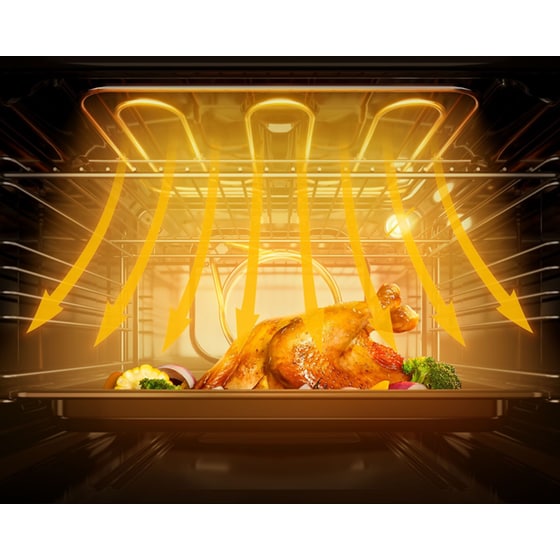 MIDEA MBO65M80M1-BK 70 Lt Μαύρο Εντοιχιζόμενος Φούρνος Άνω Πάγκου image 4