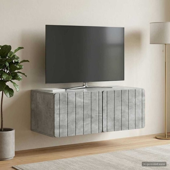 Επιτοίχιο Έπιπλο Τηλεόρασης VidaXL 78.5x41x30 cm - Γκρι image 3