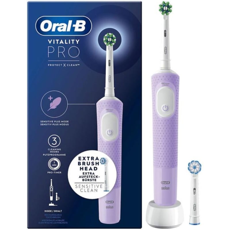 Ηλεκτρική Οδοντόβουρτσα ORAL-B Vitality Pro Protect x Clean - Μωβ