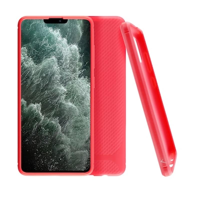 IDOL 1991 Θήκη Apple iPhone 12 Pro Max - Volte-tel Carbon Rugged Camera Protective - Red