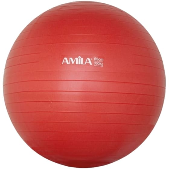 Μπάλα Γυμναστικής Amila Κατάλληλη για Pilates 1.35 kg 65 cm από PVC - Κόκκινο image 0