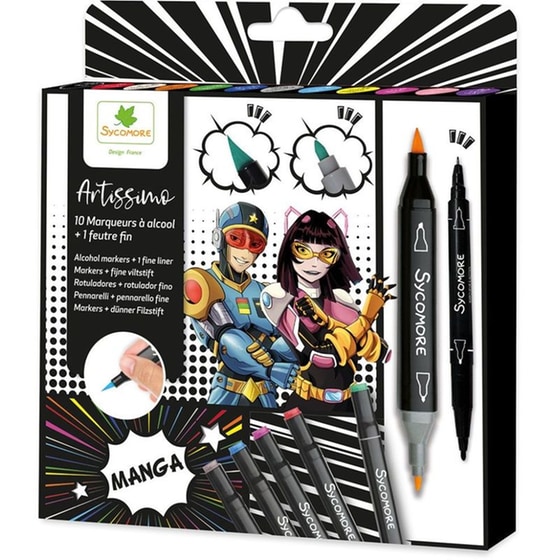 Σετ Ζωγραφικής Sycomore Manga Alcohol Markers image 0