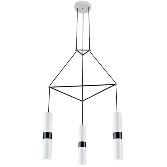 Φωτιστικό Οροφής Τρίφωτο Aca Da Vinci Hm853p56wh Μεταλλικό - Λευκό/Μαύρο image 0