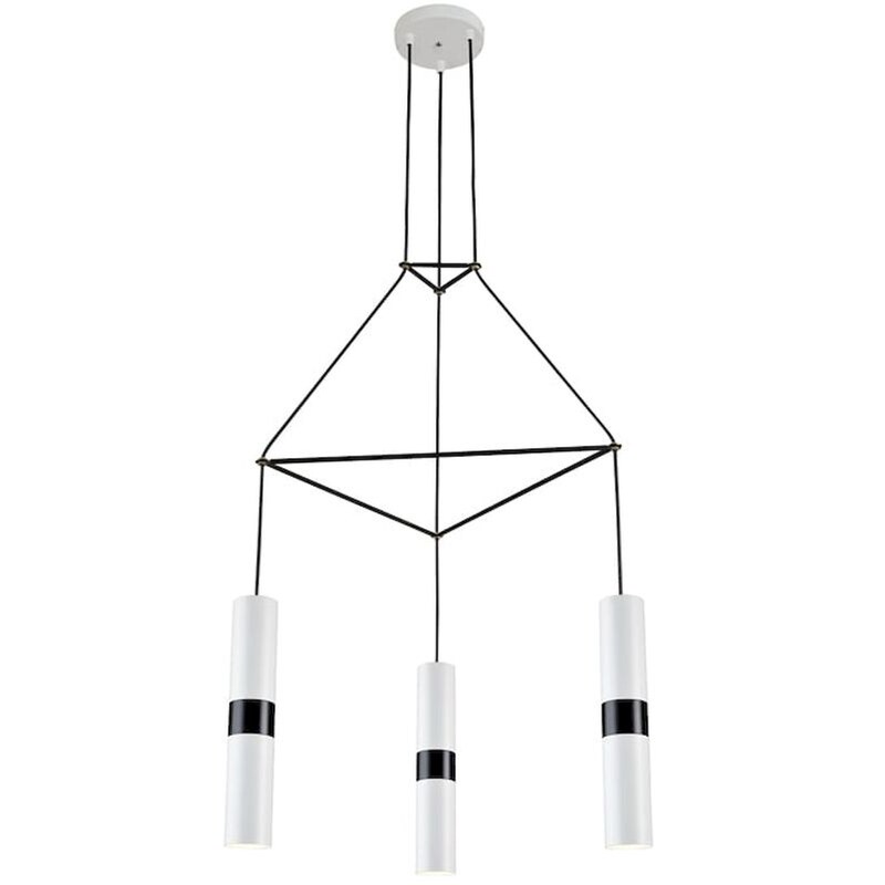 Φωτιστικό Οροφής Τρίφωτο Aca Da Vinci Hm853p56wh Μεταλλικό - Λευκό/Μαύρο