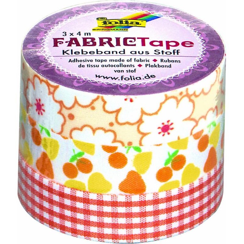 FOLIA Υφασμάτινες Ταινίες, Σετ 3τμχ, Κίτρινο