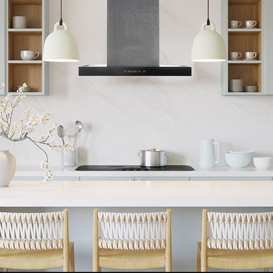 DAVOLINE TATE 090 IX-BL 90 cm Μαύρο/Inox Απορροφητήρας Καμινάδα - Τζάκι image 2