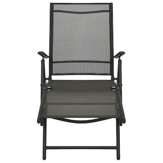 Σετ Σαλόνι Κήπου Vidaxl από Textilene/Αλουμίνιο 3 Τμχ - Μαύρο image 4