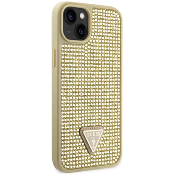 Θήκη Apple iPhone 14 - Guess Rhinestones Triangle Metal Logo Collection - Χρυσό image 4