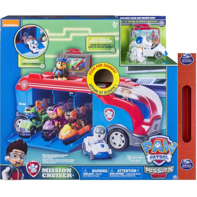 SPIN MASTER Παιχνιδολαμπάδα Spin Master Paw Patrol: Pup Squad N Robo Dog - Mission Cruiser Vehicle Playset (6070313)