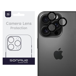 Προστατευτικό καμερώνAppleiPhone 16 Pro/ 16 Pro Max - Sonique Camera Protection Lens Pro - Black