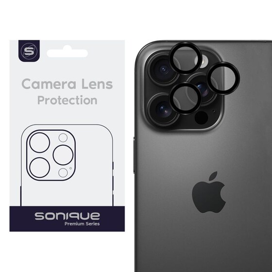 Προστατευτικό καμερώνAppleiPhone 16 Pro/ 16 Pro Max - Sonique Camera Protection Lens Pro - Black image 0