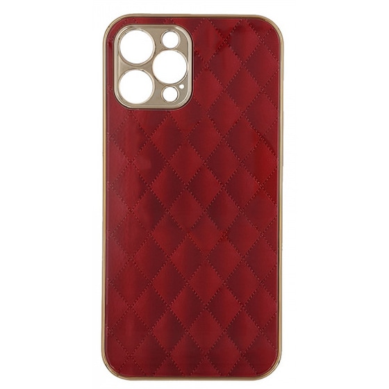Θήκη Apple iPhone 12/iPhone 12 Pro - Gkk Electroplate Glass Case - Cube Red image 0