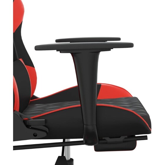 Καρέκλα Gaming VIDAXL 3143765 με Υποπόδιο από Τεχνητό Δέρμα - Μαύρο image 7