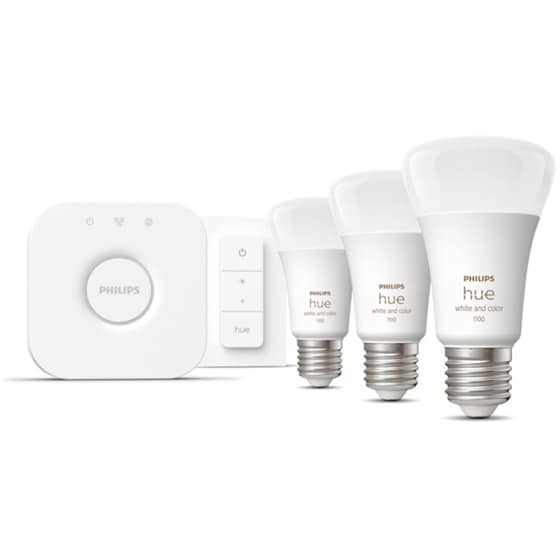 Έξυπνη Λάμπα Philips Hue Ambiance Starter Kit 9W E27 3 Τμχ - Λευκό & Πολύχρωμο image 1