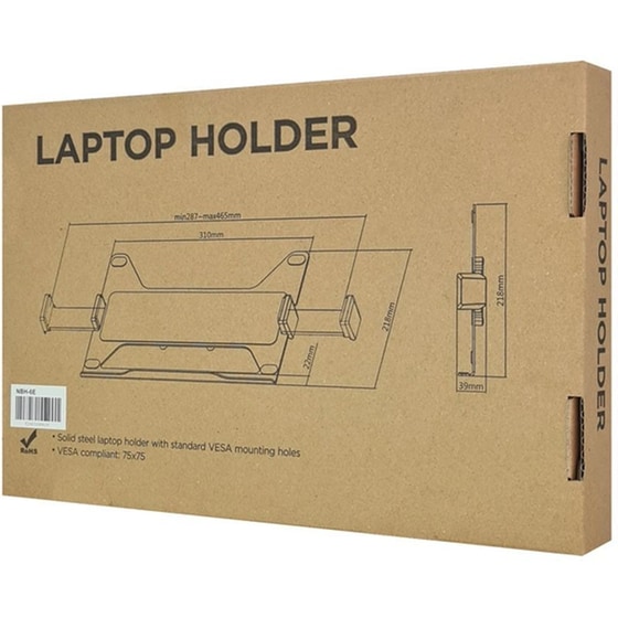 Βάση Laptop Brateck NBH-6E Γκρι image 3