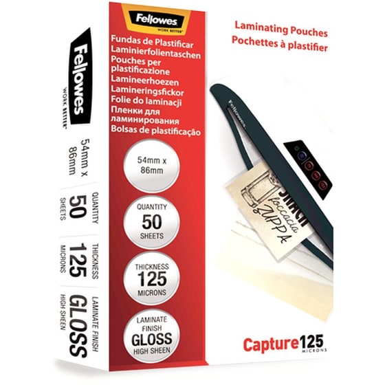 LAMIN POUCH 54x86mm 125mic 50τμχ | Θήκες Πλαστικοποίησης Καρτών image 0