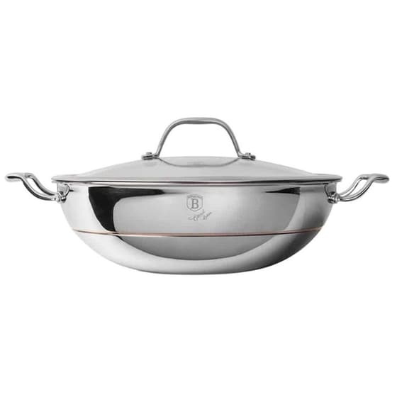 Αντικολλητικό Τηγάνι Wok BERLINGER HAUS BH-8813 28 cm Ασημί image 0