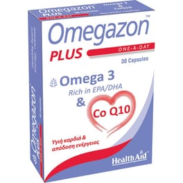 Λιπαρά Οξέα Health Aid Omegazon Plus (Omega-3 & Co Q10) - 30 κάψουλες