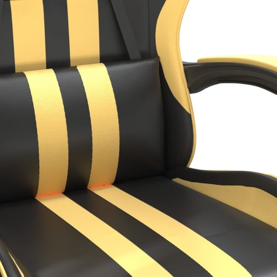 Καρέκλα Gaming VIDAXL 3143832 με Υποπόδιο από Τεχνητό Δέρμα - Μαύρο image 10