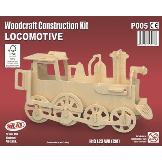 Ξυλινο Συναρμολογουμενο Παζλ 3d P005 - Rolling Locomotive Construction Kit image 1