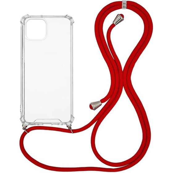 Θήκη Apple iPhone 13 - Sonique με Κορδόνι Armor Clear - Κόκκινο image 0
