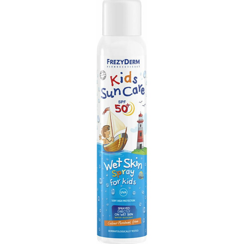 FREZYDERM Παιδικό Αντηλιακό Spray Frezyderm Kids Sun Care Wet Skin Για Πρόσωπο και Σώμα SPF50+ 200ml